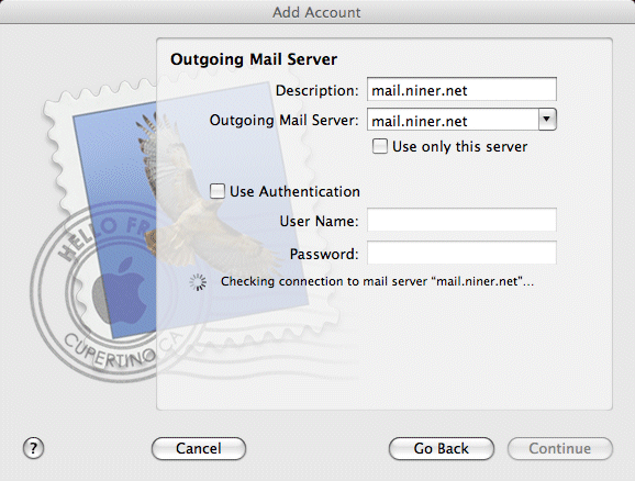 Step 5b in setting up your email account in Apple Mail.